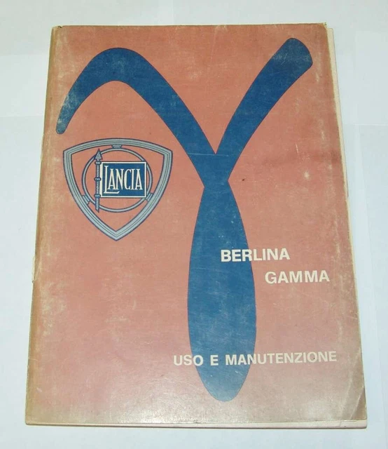 Manuale Uso E Manutenzione Manteinance Manual Lancia Berlina Gamma
