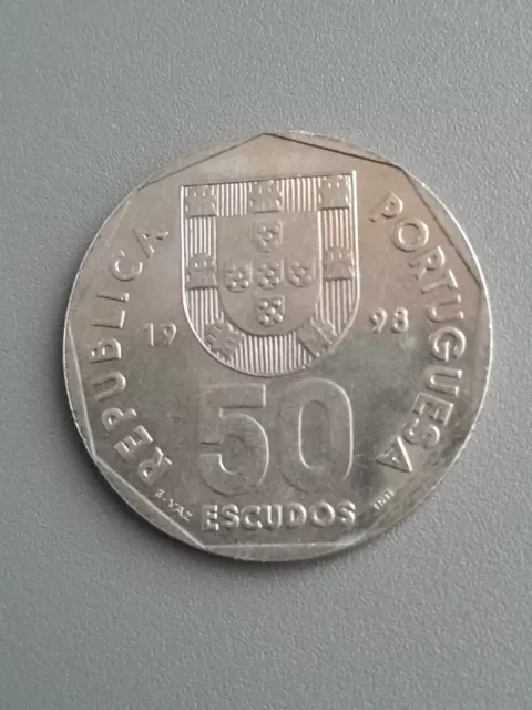50 ESCUDOS 1998 Monnaie ancienne pièce Portugal PORTUGUESA old coin collection
