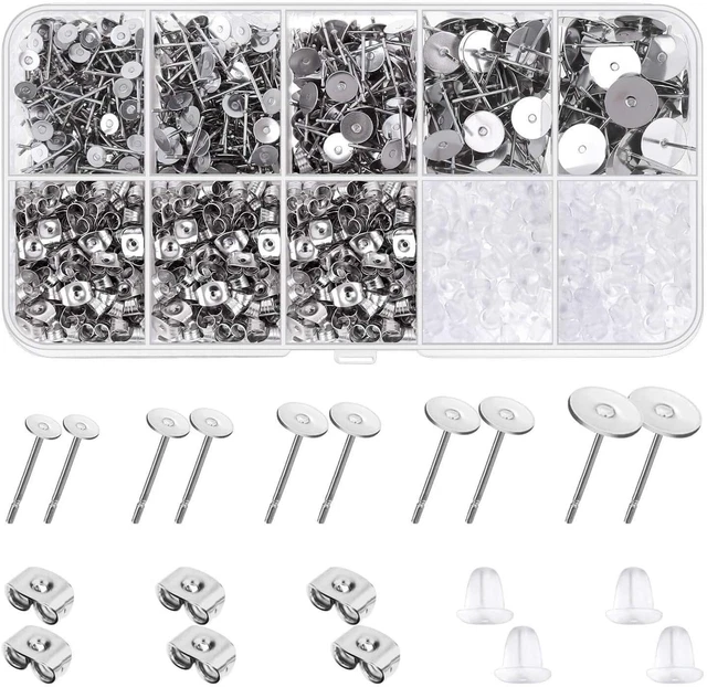Earring Posts and Backs, Shynek 1800Pcs Earring Making Supplies with Stainless S