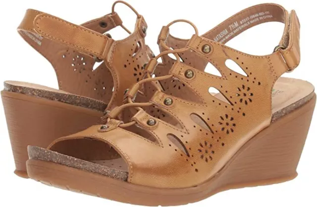 New Women’s Bare Traps Auburn “Natasha” Comfort Memory Foam Wedge Sandals 11M