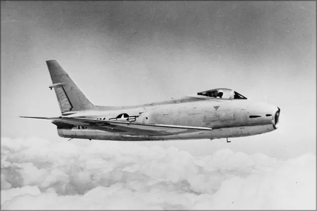 Poster, Many Sizes; Navy North American Fj-4 Fury In Flight, Circa 1957