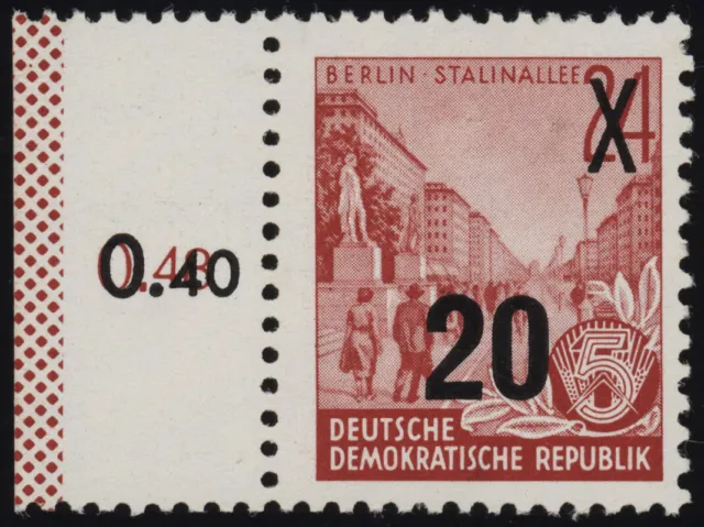 DDR 1955, MiNr. 439 b II g XII, postfrisch, II. Wahl, Attest Ruscher, Mi. 1800,-