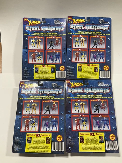 X-Men Steel Mutants Set Of 4 Die-Cast Action Figures NIB Complete Toy Biz Marvel 2