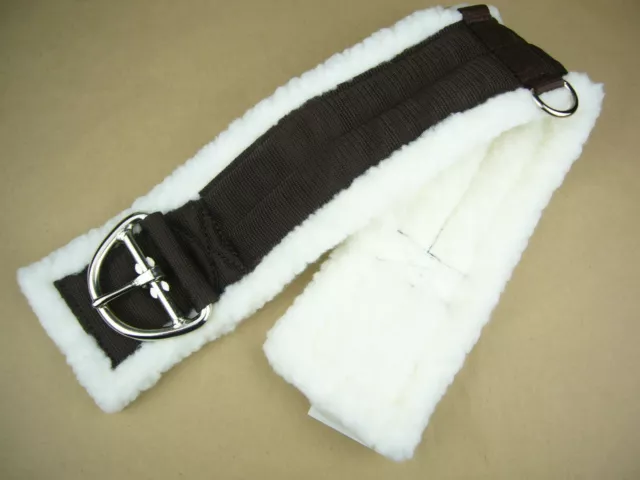 Westerngurt Western Saddle Girth with Fur Braun 30 " (75 CM)