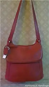 ROLFS Rugged Small/Medium RED Leather Shoulder Satchel Bag Purse Cute! Vintage!