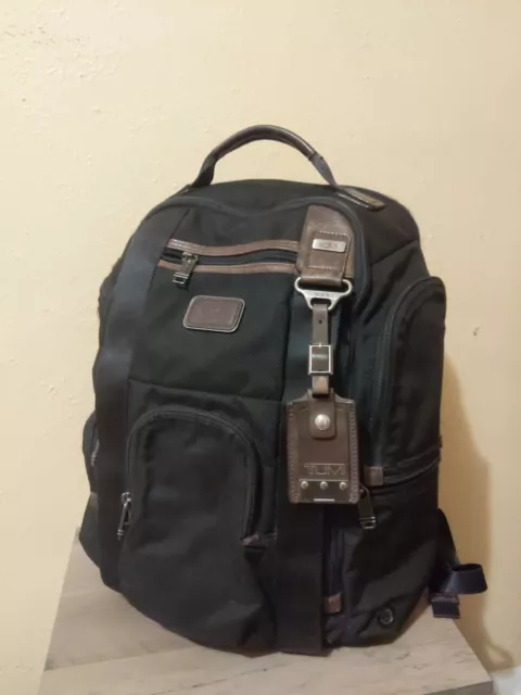 TUMI 222389HK2 Alpha Bravo Shaw Deluxe Brief Pack  Backpack Laptop Black Rare