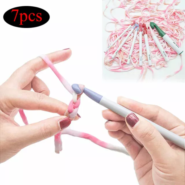 7Pcs/Set Knitting Needle Crochet Hook Sweater Needle Crochet Needles Sewi-MF