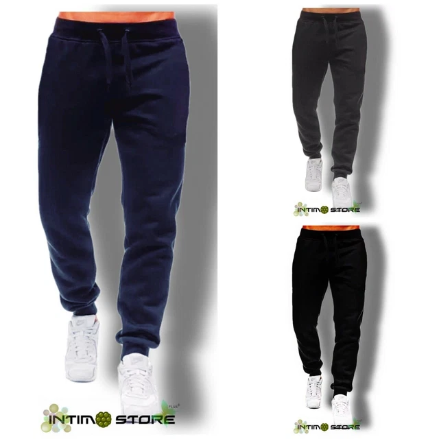 Pantalone Felpato Uomo Tuta Sportiva Fitness Lavoro Elastico Invernale Caldo Top