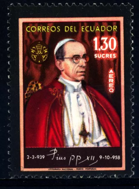 ECUADOR - 1959 - La morte di Papa Pio XII