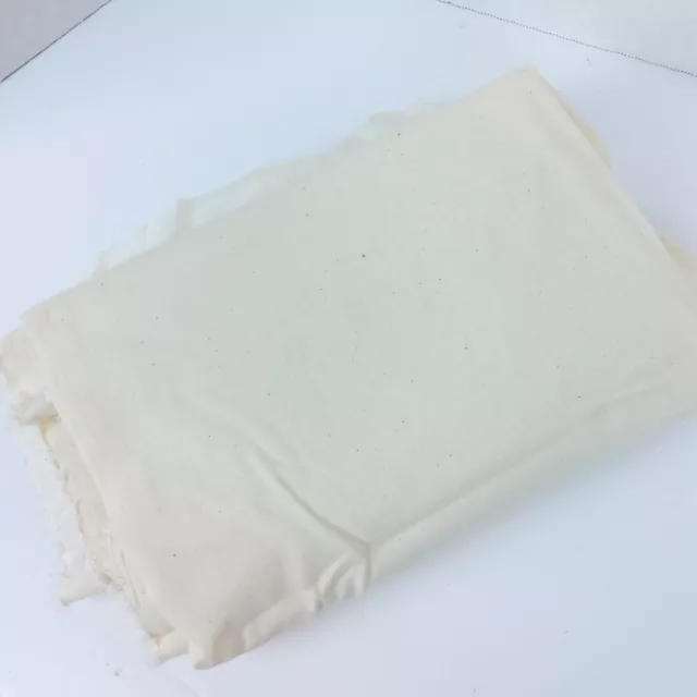 SHEER COTTON LINEN? Blend Off White Cream Fabric Crafts 80