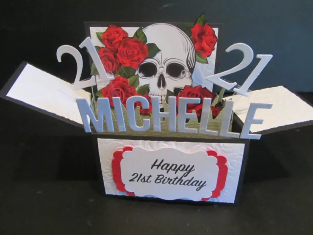 Custom made handmade card, 3D birthday Card in a box - PERSONALISED