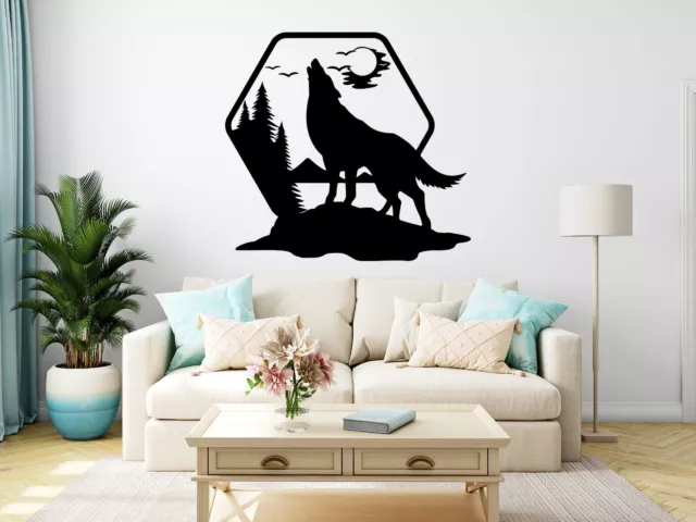 Wolf Sticker Wall Window Animals Wildlife Decal Living Room Bedroom Decor Vinyl
