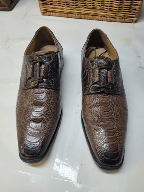 GIORGIO BRUTINI MEN'S brown leather shoes size 12 / r4 t66 $13.49 ...