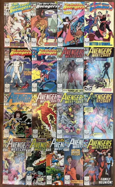 Marvel Comics West Coast Avengers Copper Age Job Lot Of 17 Issues Keys Vfn/Nm