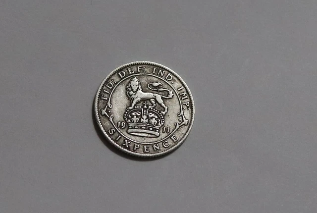 UK GB 6 PENCE 1911 Davies 1863 die 2B SHARP DETAILS B40 YL8