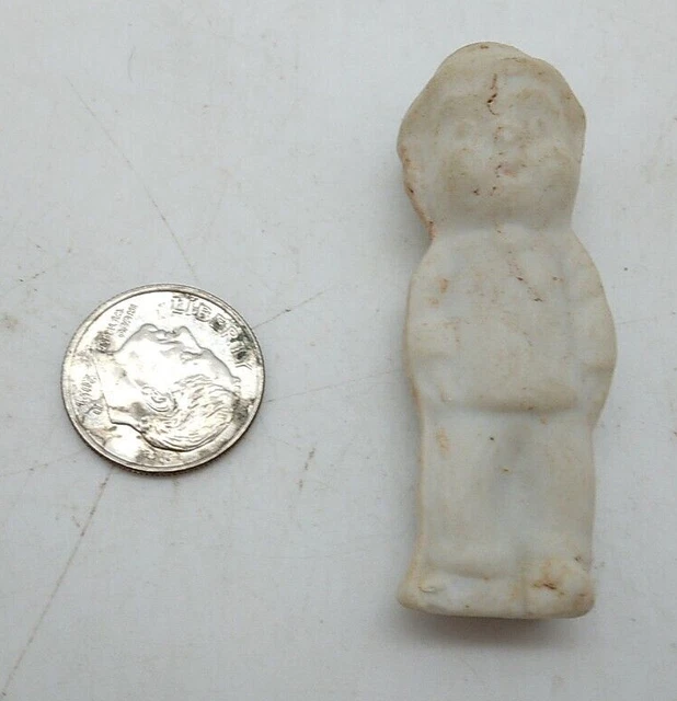 Antique Frozen Charlotte Bisque Miniature 2 5/8'' Heirloom Pocket Vintage Doll