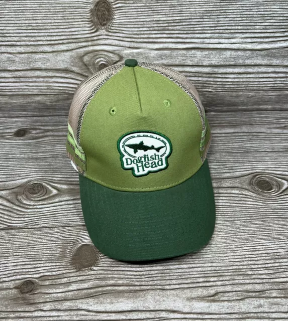 Dogfish Head Craft Brewed Ale Beer Green Trucker Mesh Snapback Adjustable Cap