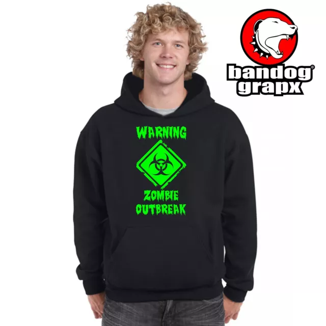 Zombie Felpa Cappuccio  - Dead Zombie - Walking Zombie - Outbreak - Warning