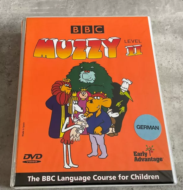 MUZZY : BBC Children’s Language Course - GERMAN  LEVEL II - 2001 DVDs SEALED!!