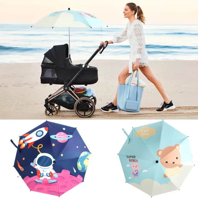 Baby Stroller Umbrella Adjustable Stroller Parasol with Clamp Sun PaPCy