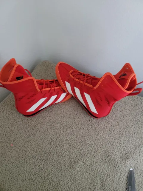 NWT ADIDAS BOX Hog 4 Boxing Shoes Boxing Boots GW1403 SIZE 6 Red Orange ...