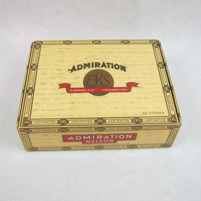 Vintage 1950s ADMIRATION NELSON Empty Cigar Box Fernandez Regensburg & Son RARE