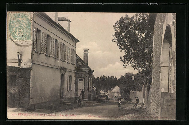 CPA Ressons-sur-Matz, Rue de Belloy