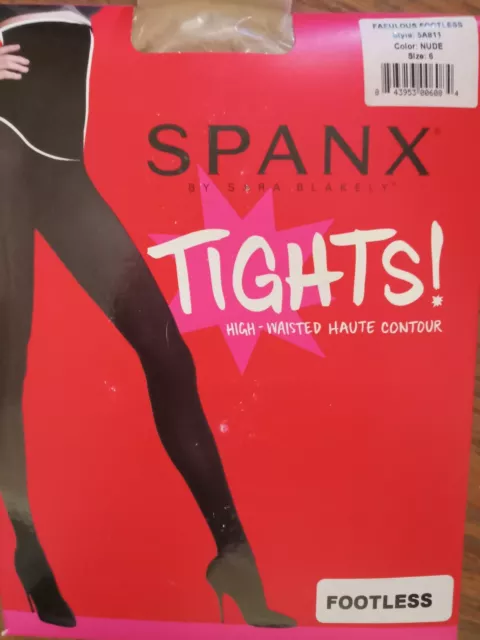 SPANX ASSETS HIGH Falutin Footless Tights Size 6 color Nude $14.99 -  PicClick