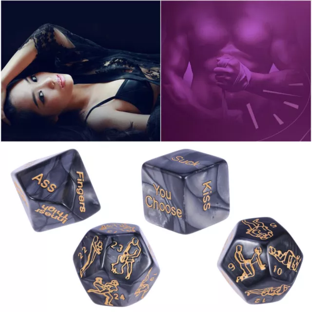 4 in 1 Sexy Dice Games Lovers Naughty Dice Foreplay Hen Party Gift Novelty