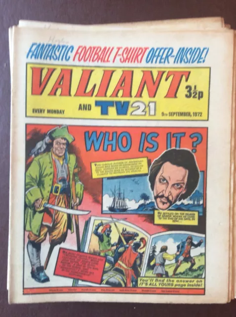 Box H J1 Rare Comic Valiant And Tv21 1972 September 9th
