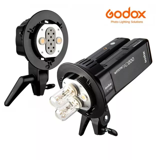 Godox AD200+AD-B2 Kit 200Ws 2.4G TTL Pocket Flash HSS Blitz Blitzgerät mit Akku