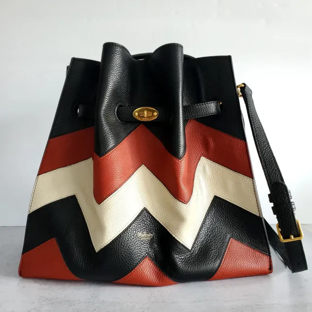 MULBERRY England Limited Edition Chevron Bucket Shoulder Handbag Bag