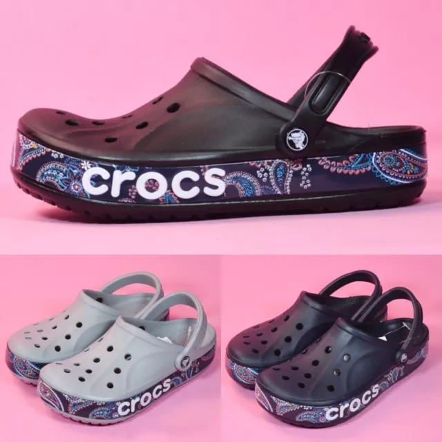 Crocs Classic Unisex Bayaband Bandana Print Clog Slippers Garden Shoes