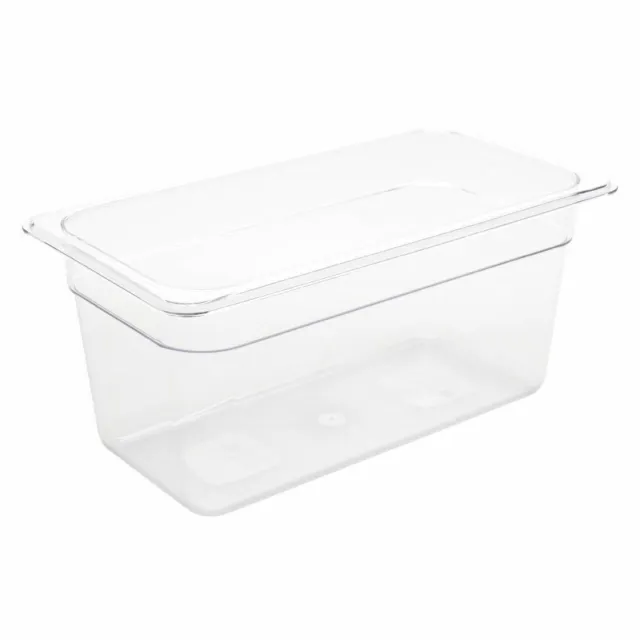 Vogue Clear Polycarbonate 1/3 Gastronorm Tray 150mm