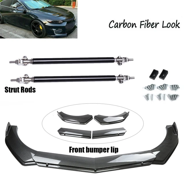 Carbon Fiber Look Front Bumper Splitter Spoiler Body Kit For Chevrolet Malibu