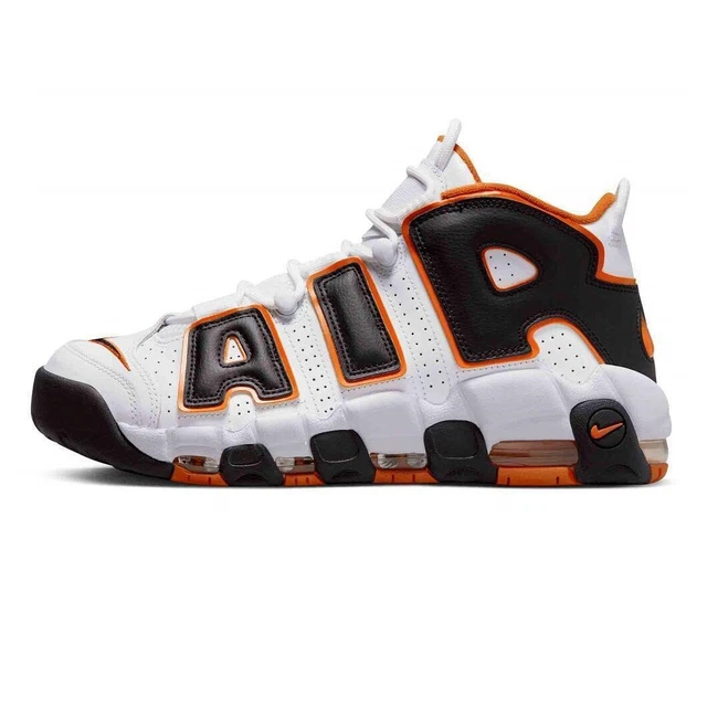 Scarpe Nike Air More Uptempo '96 Sneakers Mid da Uomo FJ4416 Bianco Nero Arancio