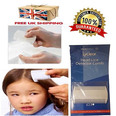 White Double Sided Nit Combs for Head Lice Detection Comb Kids Pet Flea