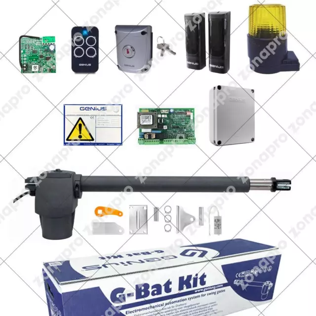 Kit GENIUS FAAC G-BAT GBAT 400 230V Automazione Cancello a Battente Mono Singola