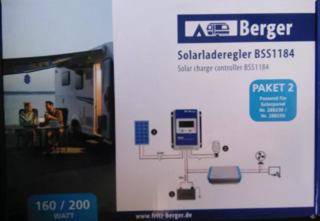 +++NEU u. OVP: Fritz Berger Solarladeregler BSS1184 160/200 Watt