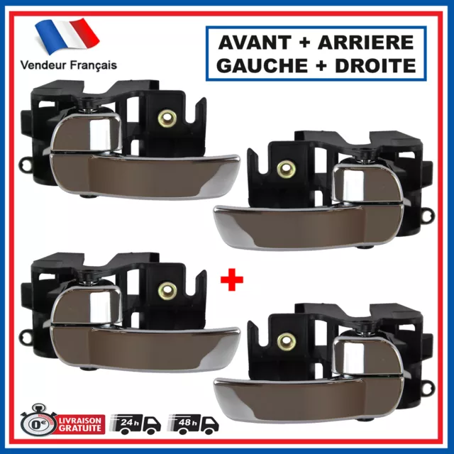 KIT COMPLET 4 Poignée Chrome Intérieure prévu pour NISSAN PATHFINDER NAVARA