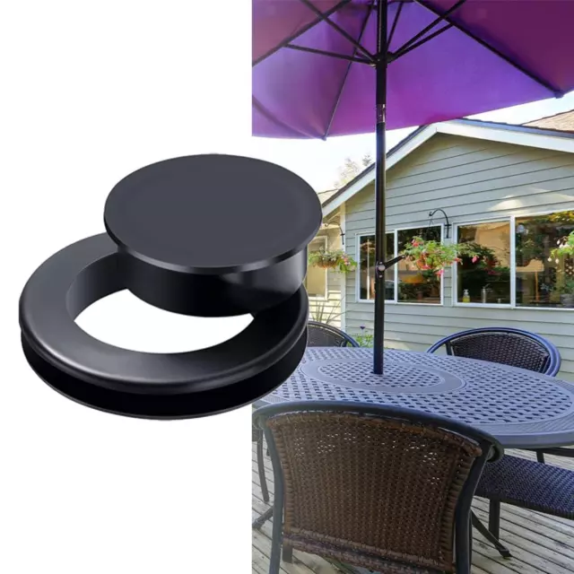 Patio Table Umbrella Hole Ring and Cap for Outdoor Activities Deck Courtyard