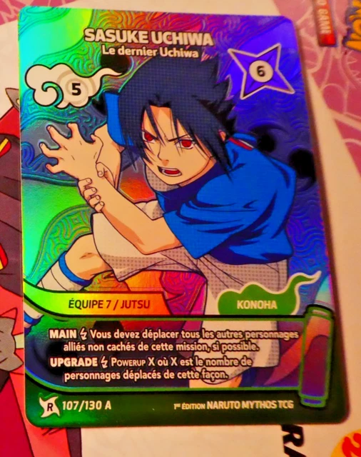 NARUTO MYTHOS 1ST Ed Card Game Holo Secret Carte Sasuke Uchiwa