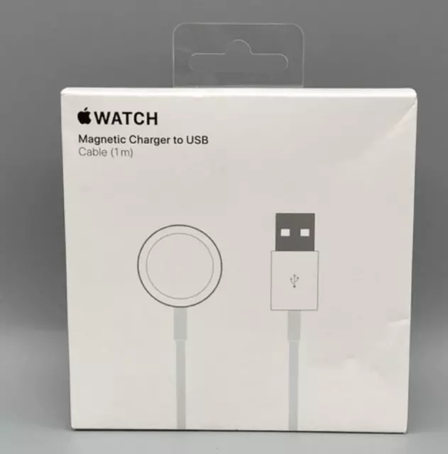 Original Apple MX2E2AM/A 1m USB Watch Magnetic Charging Cable White Used Good