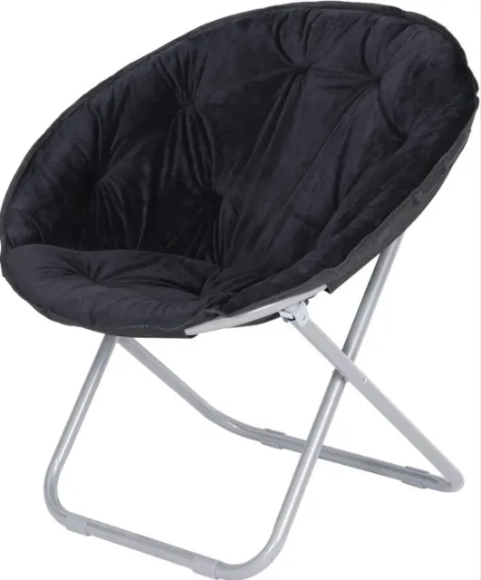 Silla Plegable de Oferta Especial, Silla Redonda de Piel Sintética Portátil