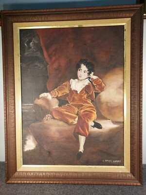 Painting by Sir Thomas Lawrence "The Red Boy" Framed Reproduction HIGH QUALITY