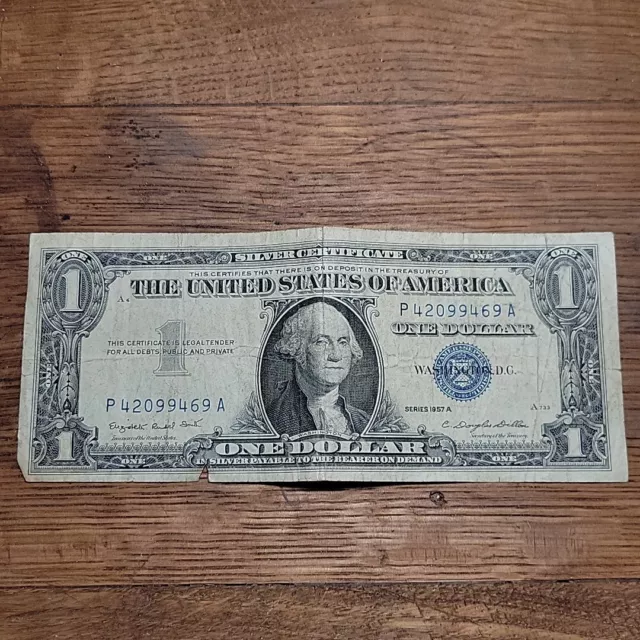 One Dollar 1957 A Silver Certificate P42099469A