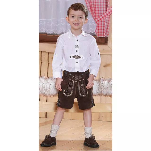 bella camicia folcloristica per bambini con maniche a chiocciola barretta folcloristica di Isar folcloristica