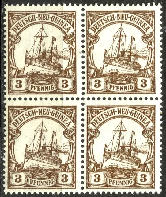 German Offices In New Guinea, Year 1919, Michel # 24, Block Of 4, Mnh