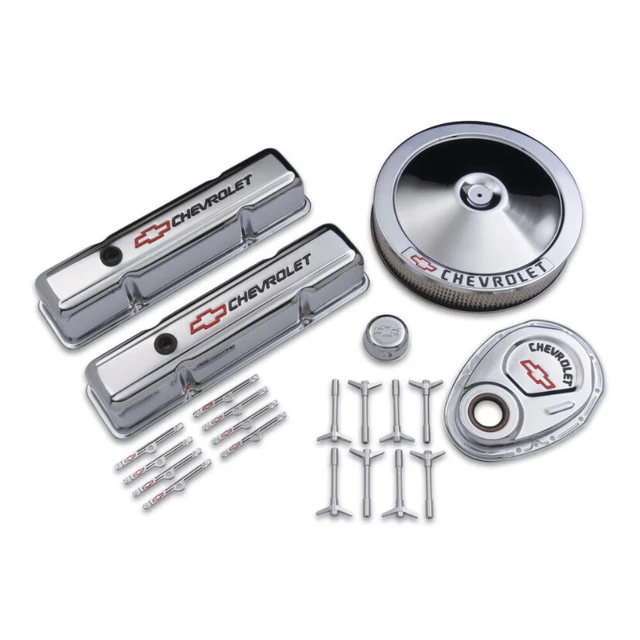 Kit vestibilità Proform Chevrolet emblema rosso cromato lettere nere