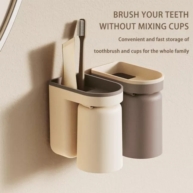 Draining Toothbrush Holder Anti-dust Toothpaste Wall Mounted Holder